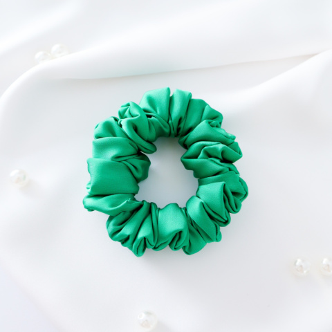 Gumka do włosów - scrunchie S zielona Gumka do włosów - scrunchie S zielona